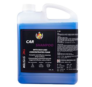 TAC SYSTEM Шампунь пенный для автомобилей CAR SHAMPOO 4000ml