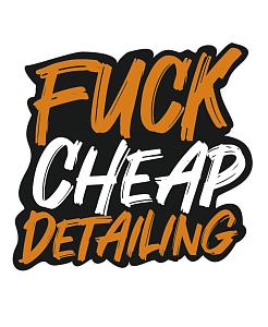 Стикер FuckCheapDetailing2оранж. Detailers Of Russia
